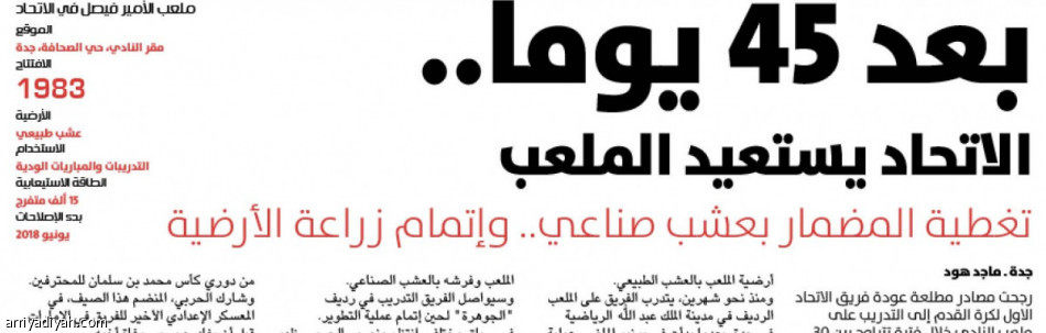 نصف المضمار
يعيد الاتحاد إلى ملعبه
