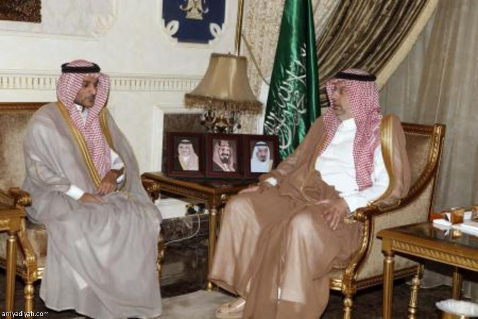 عبدالله بن مساعد يستقبل أمين واعي ونائب رئيس الأولمبية الكويتية