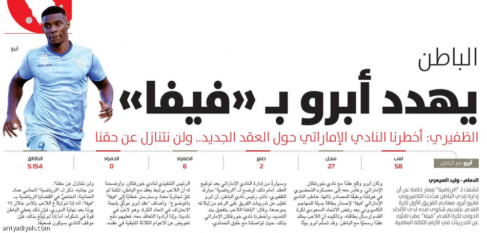 أبرو يتجاهل  الباطن.. ويؤكد: مستقبلي أخضر