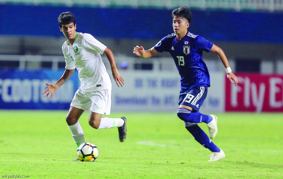 من مباراة المنتخب السعودي ونظيره الياباني