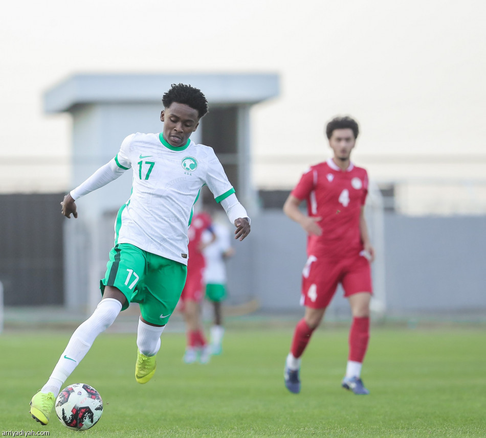 الأخضر الشاب يحسم تجربة طاجيكستان في 4 دقائق