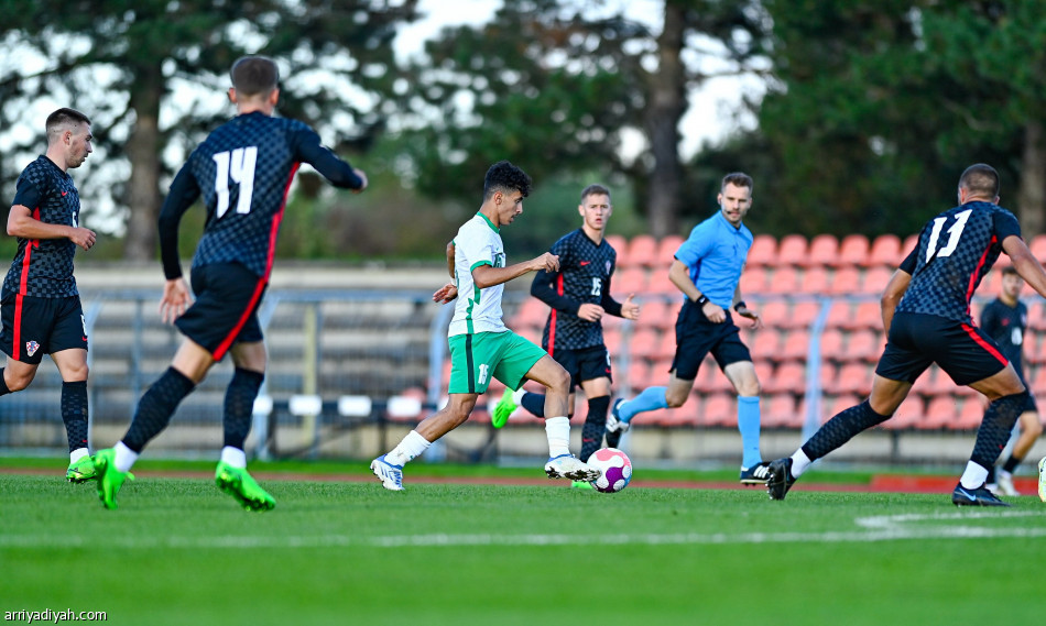 الأخضر الأولمبي يتعادل مع كرواتيا