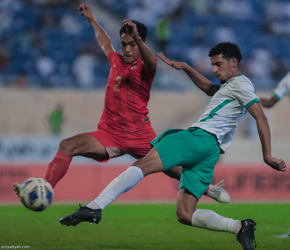 الأخضر الشاب يتصدر بخماسية ميانمار