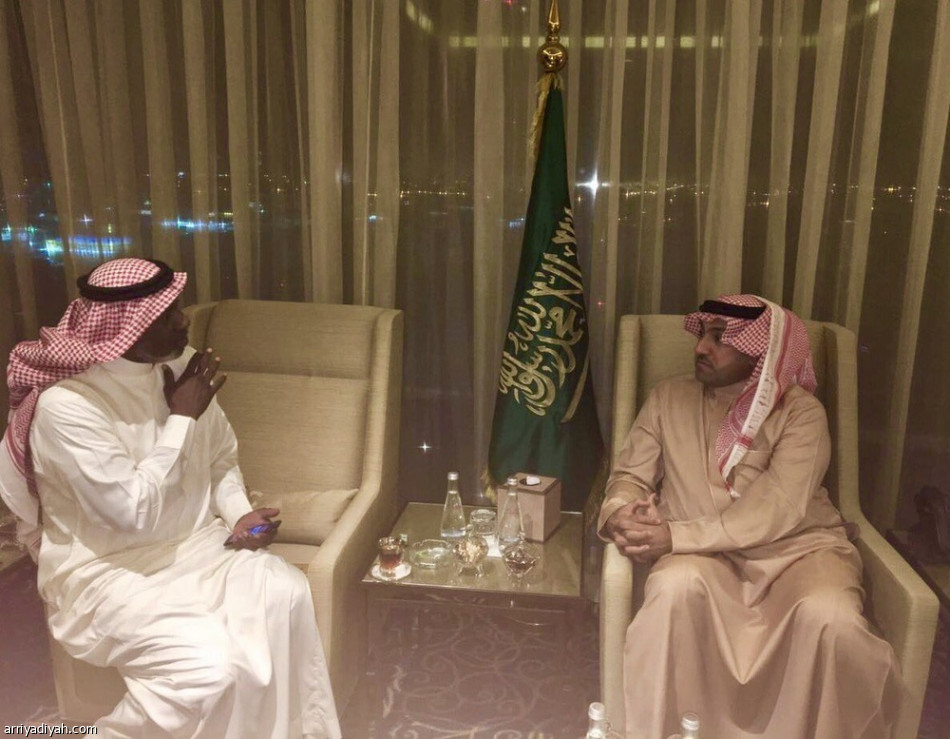 تركي بن عبدالله يستقبل ماجد عبدالله