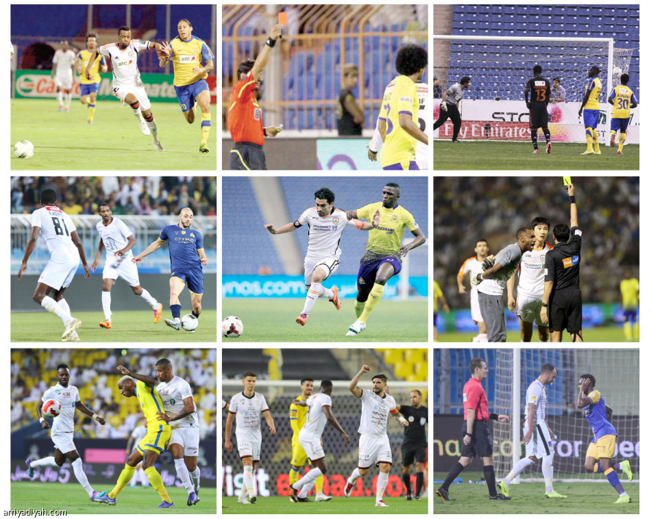 النصر والشباب..
بطاقات ومشادات