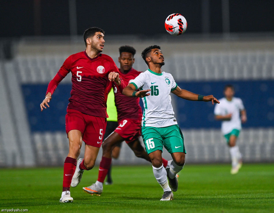 الأخضر الأولمبي وقطر يتعادلان تجريبيا