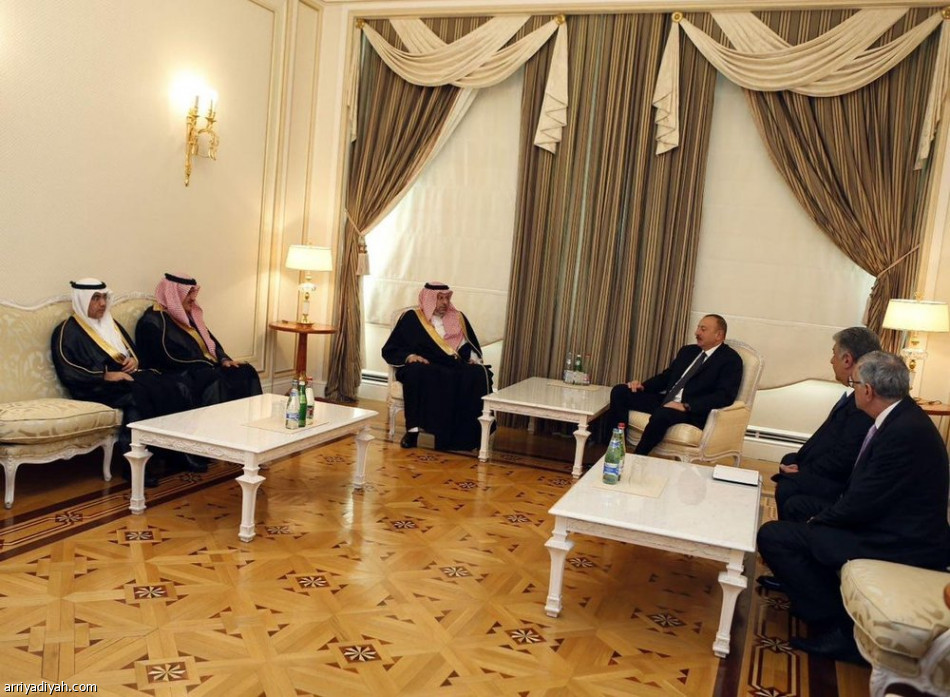 رئيس جمهورية  أذربيجان يستقبل عبدالله بن مساعد