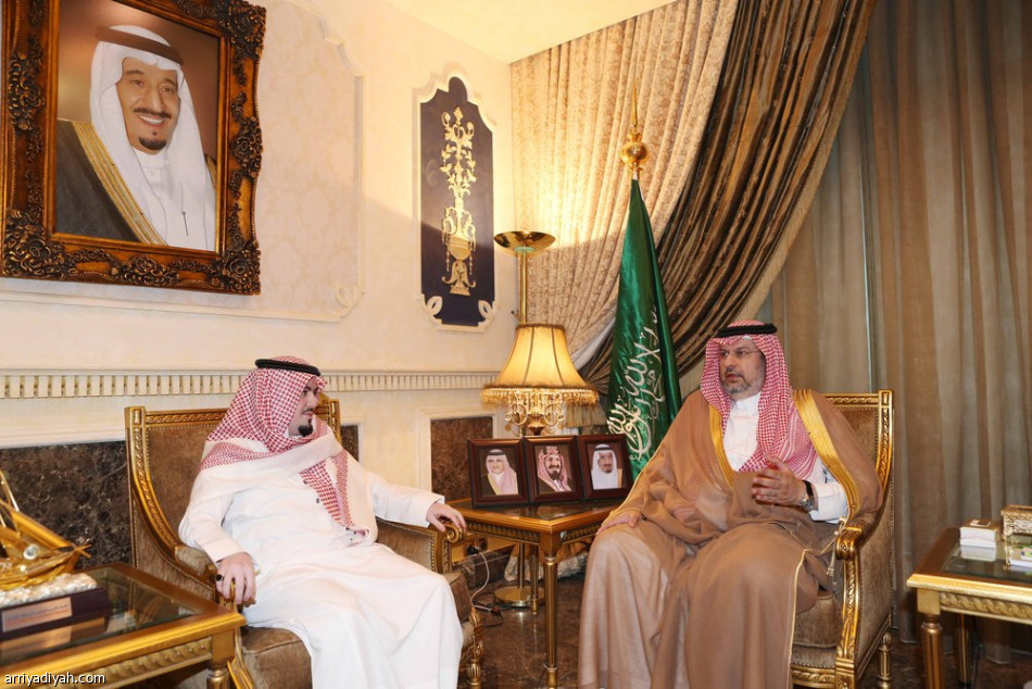 عبدالله بن مساعد  يستقبل إدارة الشعلة