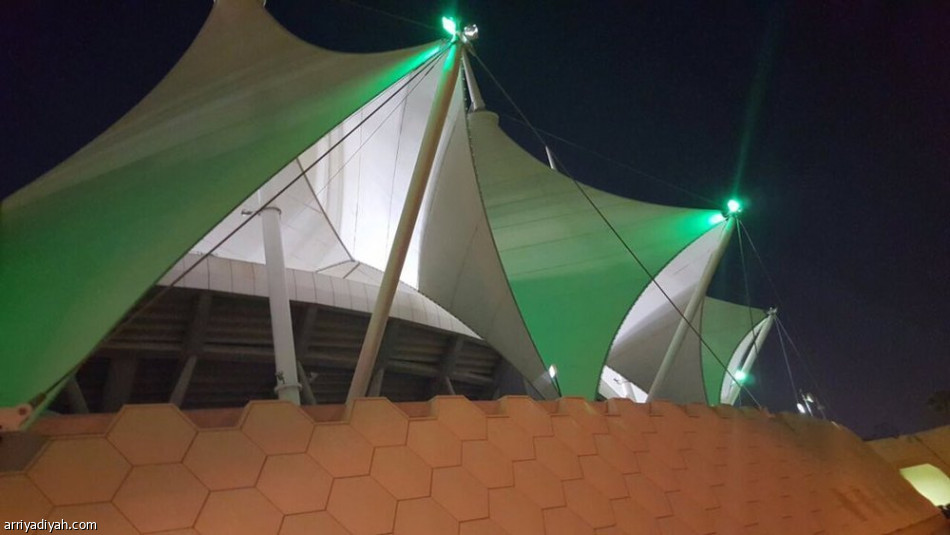 الدرة تتزين باللون الأخضر بمناسبة اليوم الوطني